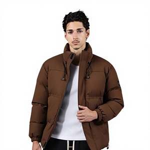 EVER GLOW Wholesale Factory Suppliers High Quality Custom Front Nylon Winter Quilted High Street Sustainable Men Puffer <b>Jacket</b> - Product Image 1