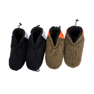 Man <strong>Men</strong> <strong>Men's</strong> Winter Sherpa Plush Indoor Home <strong>Slipper</strong> <strong>Slippers</strong> <strong>Boots</strong> Booties With Fluffy Sherpa Lining and Anti-slip Sole - Product Image 2
