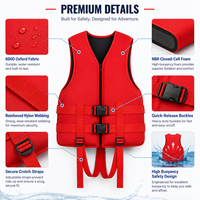 Gilet de sauvetage commercial 150N pour rafting en eaux vives, en Oxford 600D avec mousse NBR, pour kayak et sauvetage aquatique