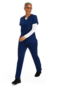 Alta Qualidade Sob Scrubs para As Mulheres Malha De Manga Longa Das Mulheres Médica Scrub Tee 5047 Melissa Sob scrubs