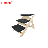 Escalier pliable réglable en bois pour animaux de compagnie, tapis anti-griffures, rampe portable pour chiens et chats