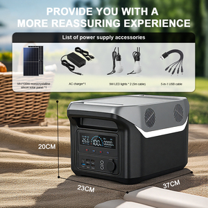 สถานีไฟฟ้าพกพา 1000W MPPT Pure Sine Wave พร้อมแผงโซลาร์เซลล์ 1024Wh LiFePO4 สำหรับกรณีฉุกเฉินและกิจกรรมกลางแจ้ง ขายดี 1000 ชิ้น - Product Image 3