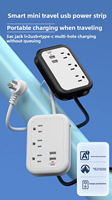Offre Spéciale US Spécification Trois Trous Smart Usb Bureau Maison Rangée Plug Portable Rouleau Fil Voyage Plug Board