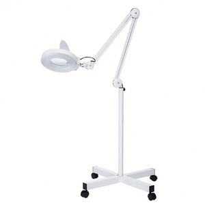 Lámpara de Aumento LED Blanca con Base Rodante y Brazo Ajustable para Examen de Piel y Cuidado de la Piel, Ideal para Salones de Belleza - Product Image 2