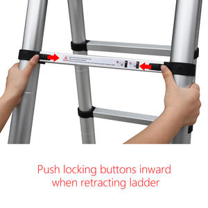 Charnières d'extension télescopiques modernes pour échelles, <span class=keywords><strong>double</strong></span> face, certifiées CE/EN131, capacité de charge de 150 kg, utilisation en villa - Product Image 4