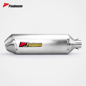 Prix de gros Forsound Factory 2018-2021 <span class=keywords><strong>KTM</strong></span> <span class=keywords><strong>Duke</strong></span> 390 RC390 Silencieux d'échappement de course style flèche en acier inoxydable noir - Product Image 4