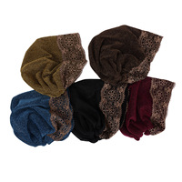 6 Couleurs Chapeaux Turban, Foulards de Tête, Bonnets à Enfiler et Voiles de Tête pour Femmes, Style Ethnique Africain avec Dentelle Florale, Tendance