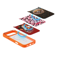 Coque arrière interchangeable magnétique essentielle en TPU+PC, style mignon et tendance pour iPhone 17 Pro Max, options de motifs