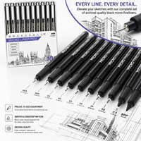Ensemble de stylos de marquage pour l'ingénierie de construction, best-seller, pour le dessin et l'écriture, spécifiques aux étudiants, pointe micro-aiguille