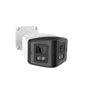 Hik Compatible 4MP Lente dual Super Wide View Bullet Cámara IP IR Full Color Dual Light Audio bidireccional para seguridad en tiempo real