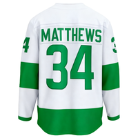 Maillot de hockey sur glace pour homme avec logo personnalisé imprimé, polyester/coton, antibactérien, séchage rapide, uniformes à transfert thermique, vente en gros