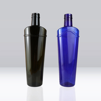 Bouteille en plastique pour l'huile de cuisson dans la conception unique de différentes couleurs