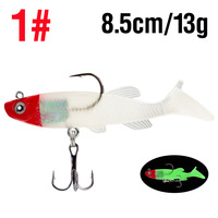 Leurre souple lesté 13g/8.5cm, résistant aux accrocs, longue portée, appât artificiel réaliste