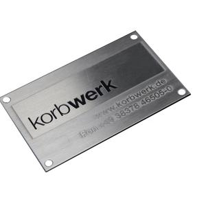 <span class=keywords><strong>Plaque</strong></span> signalétique en métal vierge gravée en acier inoxydable brossé personnalisée pour boîte de panneau électrique - Product Image 3