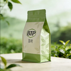 Sacs d'emballage refermables à fond plat pour thé <span class=keywords><strong>et</strong></span> café, résistants à l'humidité, avec logo personnalisé - Product Image 6