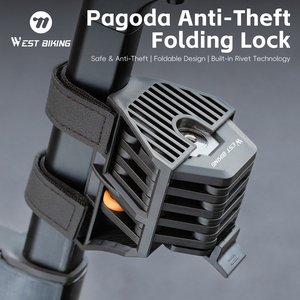 Candado Plegable WEST BIKING <span class=keywords><strong>para</strong></span> Bicicleta de Montaña y Carretera, Candado <span class=keywords><strong>Antirrobo</strong></span> de Alta Seguridad <span class=keywords><strong>para</strong></span> Bicicleta, Scooter, Bicicleta Eléctrica, Candado de Cadena <span class=keywords><strong>para</strong></span> Ciclismo - Product Image 6