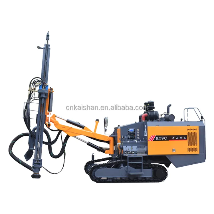 KT9C rig blast dth drill 115-165mm hole diameter 24m depth integrated mine drill rig with air c