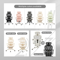 Chaise de bureau de direction en maille ergonomique avec accoudoir 3D de luxe à dossier haut avec appui-tête