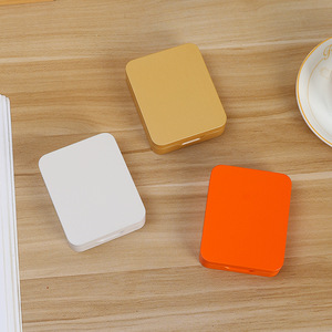 Portable Metal Tea Canister 2355C Flip Lid Brushed Finish Travel <b>Storage</b> <b>Box</b> For Rock Tea <b>Small</b> Size - Product Image 3