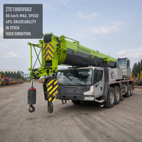 Grue mobile d'occasion lourde de 100 tonnes ZTC1000V663 – En stock, unité fiable avec documents d'exportation complets