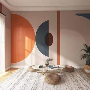 Papel Tapiz Autoadhesivo Impermeable, Papel Tapiz de Arte Geométrico Moderno para Sala de Estar, Dormitorio y Decoración de Paredes de Fondo de Sofá - Product Image 1