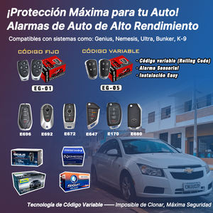 Venta caliente en Sudamérica Sistema de alarma de seguridad de coche inteligente unidireccional Genius Nemesis Alarma de coche - Product Image 3