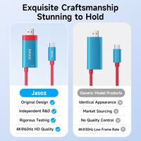 2M USB C pour HDMI Adaptateur mâle 6.5 FT 4K 60Hz Nickel Plaqué Vidéo Type C pour HDMI Câble de Projection Vidéo PVC pour Téléphone HDTV