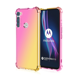 Funda trasera para teléfono móvil, carcasa suave de tpu con gradiente de contraste antigolpes para moto one fusion plus - Product Image 3