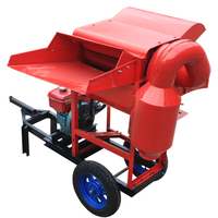 Batteuse à maïs diesel de petite taille, de haute qualité, portable, pratique, mobile, pour le riz, le blé, le millet, le sorgho, les haricots secs, usine