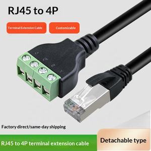 Кабель-удлинитель Ethernet <span class=keywords><strong>RJ45</strong></span> на 4-контактный клеммный блок без пайки, 0,2 м - Product Image 2