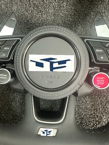 Volante Deportivo Personalizado de Fibra de Carbono con Fondo Plano y LED para Audi A3 A4 B7A6 C7 R8 <span class=keywords><strong>RS3</strong></span> A7 RS5 RS6 A8 Q5 Q8 RS - Product Image 4