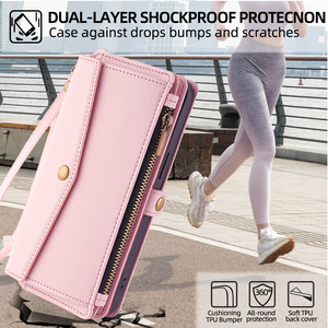 Nuova Custodia a Portafoglio in Pelle con Cerniera e Laccetto per <span class=keywords><strong>Samsung</strong></span> <span class=keywords><strong>Galaxy</strong></span> S26 25 Ultra S10 <span class=keywords><strong>Lite</strong></span> S24 S23 - Accessori di Tendenza - Product Image 6