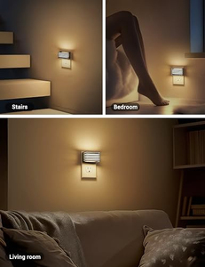 Mini veilleuse carrée 3000K, éclairage nocturne doux, lampe décorative à brancher pour chambre, salle de bain, couloir - Product Image 3