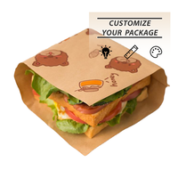 Emballage de papier couché à la cire recyclable avec logo personnalisé imprimé bulle gaufre crêpes conteneur cône conteneur churros