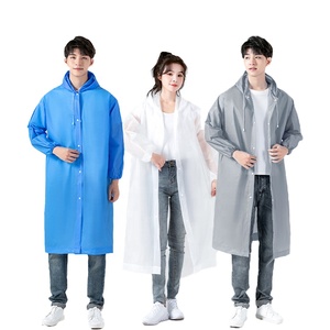 Manteau <span class=keywords><strong>de</strong></span> <span class=keywords><strong>pluie</strong></span> biodégradable réutilisable <span class=keywords><strong>de</strong></span> haute qualité en gros <span class=keywords><strong>veste</strong></span> imperméable Eva transparent - Product Image 2