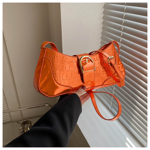 Elegant Small Bag for Women 2024 New Simple Solid Color Texture Underarm Shoulder Bag Fashionable Casual baguette Trendy Bag