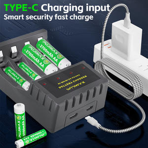 Интеллектуальное зарядное устройство PUJIMAX с несколькими аккумуляторами, 4 слота, <span class=keywords><strong>USB</strong></span>-кабель для AA/AAA Ni-Cd аккумуляторных батарей для микрофона дистанционного управления - Product Image 2