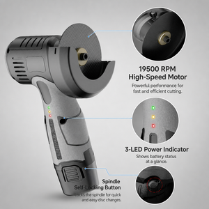 Mini-meuleuse d'angle sans fil 12V, 15 000 tr/min, outil de meulage électrique portable avec disque de coupe de 76 mm et batterie au lithium de 1500 mAh - Product Image 2