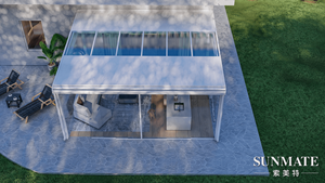Sunroom personalizado Invernadero Tragaluz Ventana de <span class=keywords><strong>techo</strong></span> Sunroom Casa de cristal Aluminio Solarium Sunroom - Product Image 5