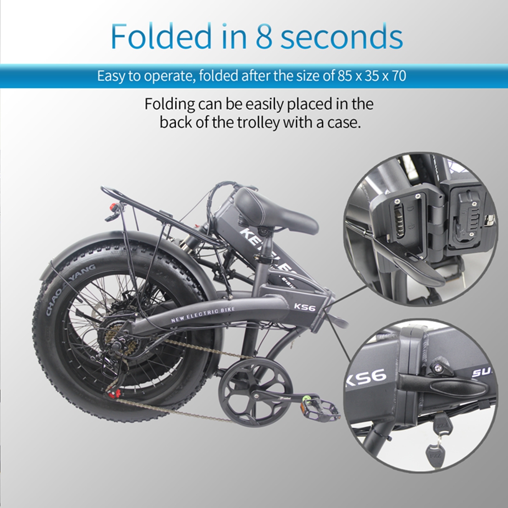 KETELES KS6 10AH 1000W folding electric bike8