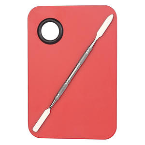 أدوات مستحضرات التجميل ماكياج لوحة الأساس السائل الفولاذ المقاوم للصدأ خلط لوحة مع ملعقة الفضة اللون مسمار الفن لوحة - Product Image 6