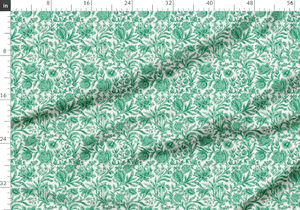 ผ้าลินินเนื้อวอยล์ทอจากฝ้ายแท้ 100% ลายดอกไม้เล็กๆ พิมพ์ดิจิทัล รุ่นรักษ์โลก สีเขียว สำหรับชุดเดรสและกระโปรงเด็กผู้หญิง - Product Image 3