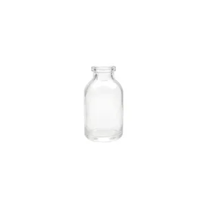 热卖20毫升琥珀色/透明注塑玻璃小瓶抗生素USP I II III型