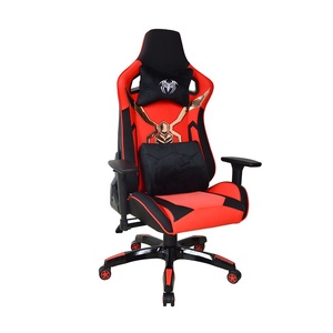 <span class=keywords><strong>Chaise</strong></span> de jeu en cuir rouge spiderman, siège avec base métallique, pour personne forte, grande taille - Product Image 2