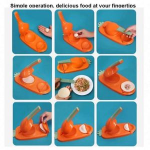 2-in-1 Efficient Eco-Friendly Plastic Dumpling Maker Manual Dough Presser Dumpling Wrapper Mold Dough Pressing Tool Kitchen - Product Image 5