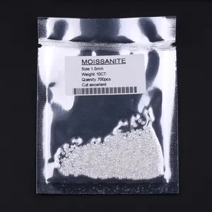 Ingrosso diamante di Moissanite sciolto con certificato di pietra VVS1 chiarezza D E colore diy dimensioni gemme bianche per moissanite gioielli