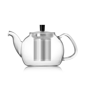 New Arrival độc đáo màu xanh lá cây Tea Kettle 900ml văn phòng OEM rõ ràng Glass Tea Wares ấm trà với bộ lọc bằng thép không gỉ - Product Image 6