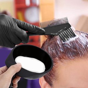 Tazón para Tinte de Cabello de 300 ml con Logotipo Personalizado de Fábrica, Herramientas y Accesorios para Salón de Belleza, Material del Mango con Diseño de Dientes, Color Negro - Product Image 5