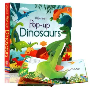 Çocuk eğitimi için çocuk kitapları 3D Pop up dinozorlar hayvan kitap