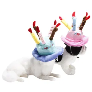 有趣的节日派对蜡烛形猫狗生日帽子